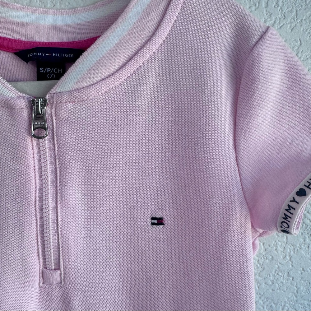 Tommy Hilfiger Light Pink Short Sleeve Polo Dress. Size Kid’s 7. - Picture 5 of 13